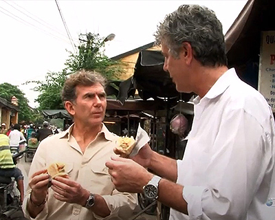 Eating Banh Mi in Vietnam